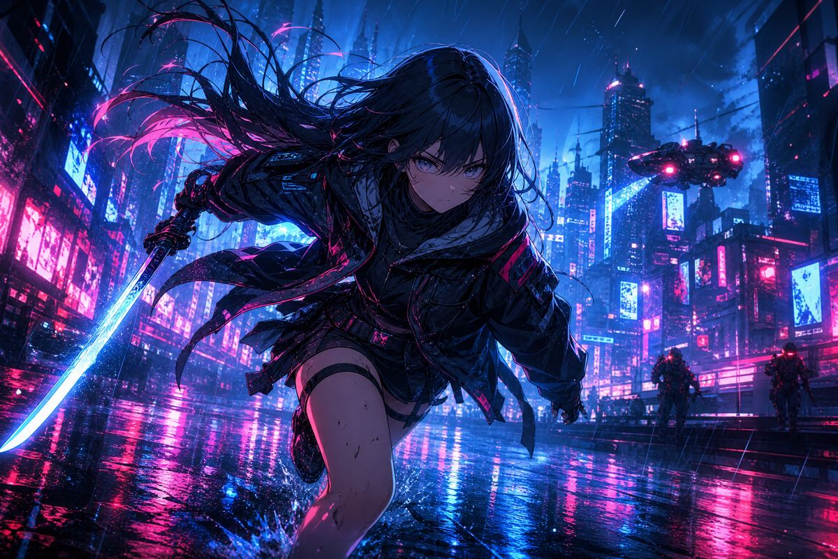 抖荫短视频-霓虹都市代码少女动漫剪辑